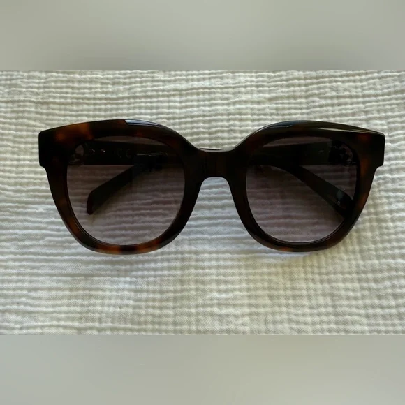 NWT Chopard Brown Sunglasses with Floating Diamonds and Gold Accents - Picture 5 of 13